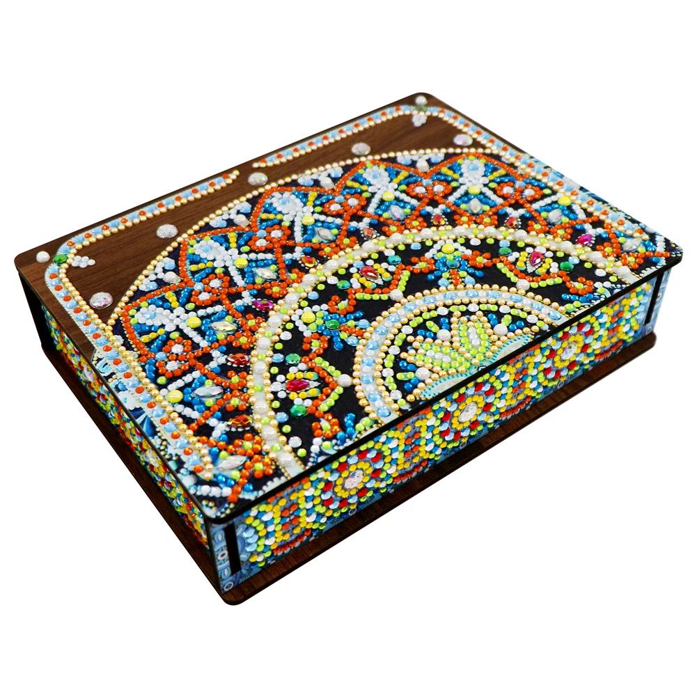 

Classic Mandala Diamond Painting Jewelry Storage Box DIY Special Shaped Drill