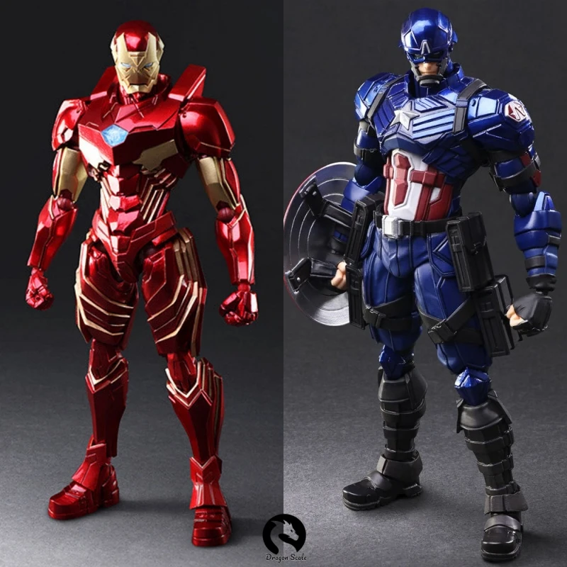 

В наличии оригинальная фигурка SQUARE ENIX BRING ARTS Nomura Tetsuya Iron Man Капитан Америка, экшн-фигурка, модель игрушки, коллекция подарков