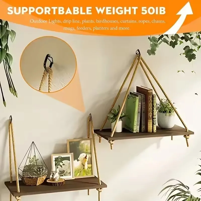 1/5/10-قطعة خطافات أمان مربعة الشكل: معلقة قوية مضادة للسقوط مع أبازيم لبونساي