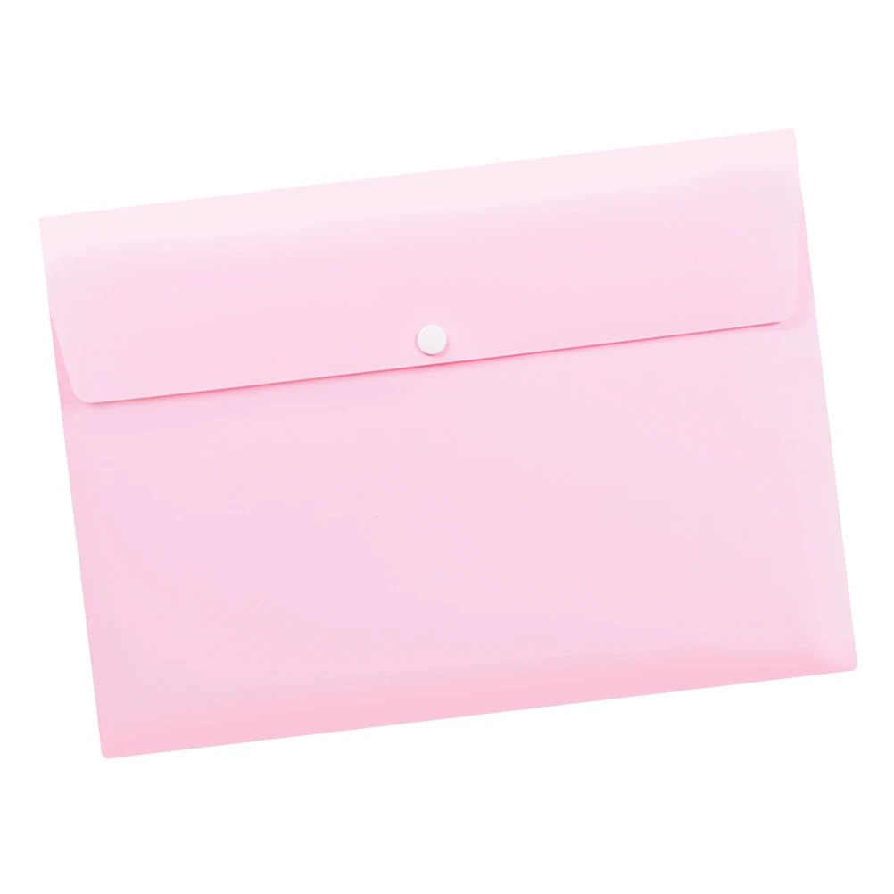 

10pc Nordic Style Pp File Folder Paper Organizer With Button Large Capacity Document Bag For Office School Business Travel Dark