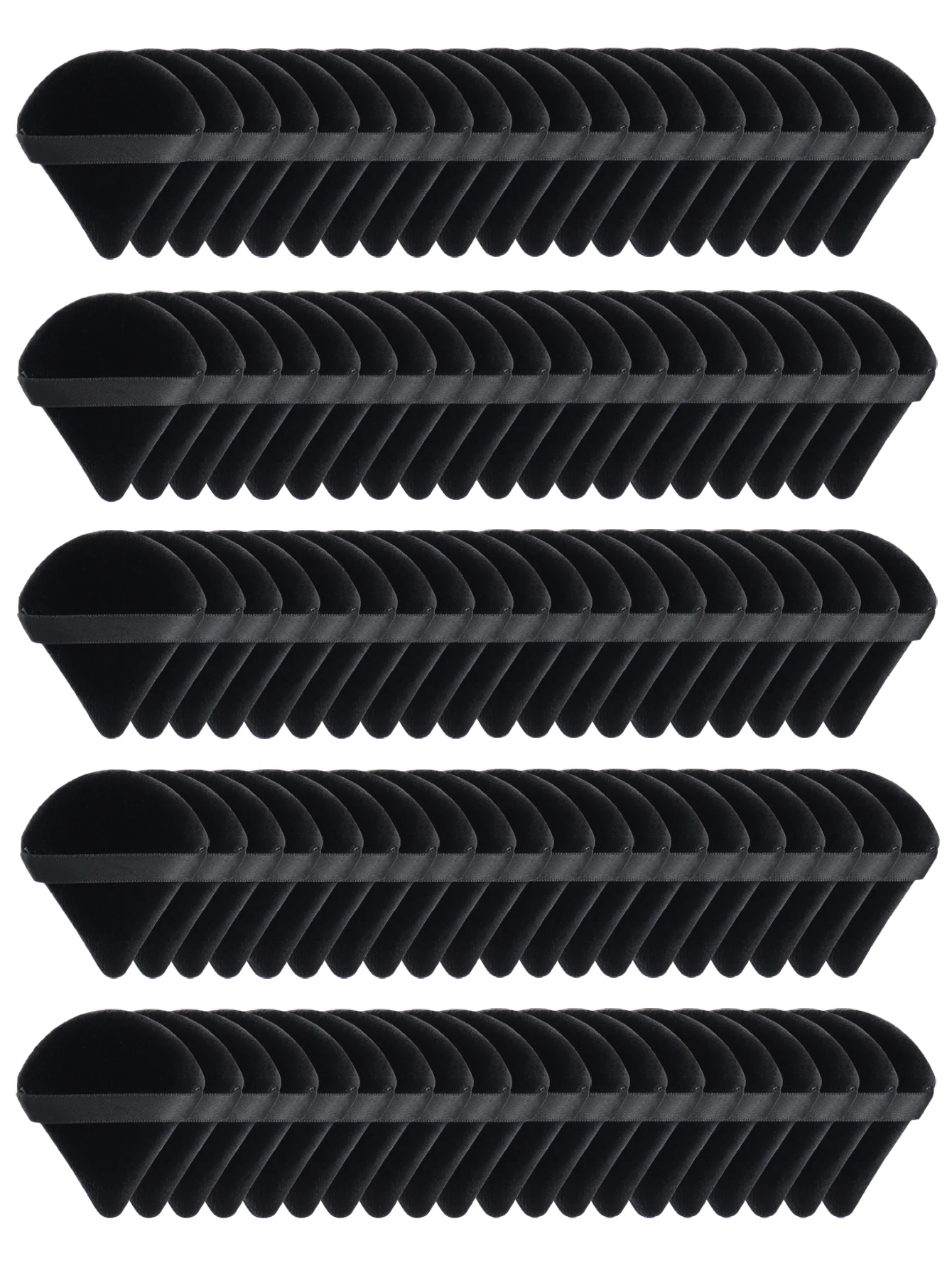 Czarny Trójkątny Puder Gąbka do Makijażu Twarzy Miękki Aksamitny Puszka do Kosmetyków Mieszadło do Podkładu Gąbka do Makijażu Akcesoria do Makijażu