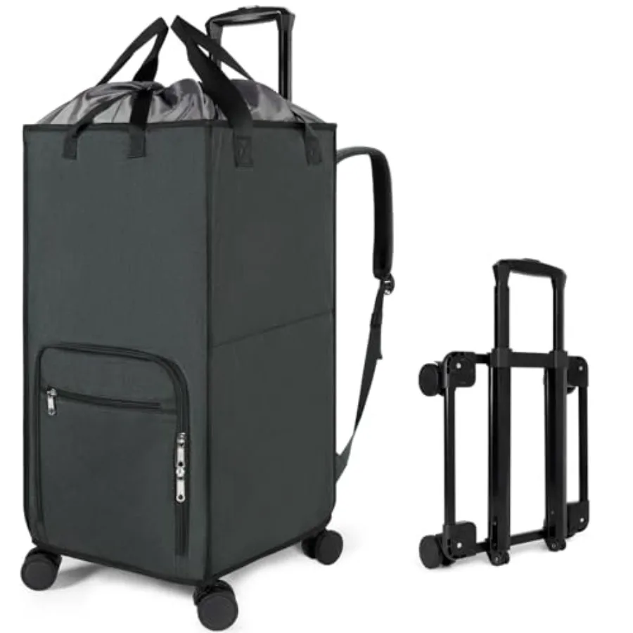 

Очень большая сумка-рюкзак для белья 3-в-1 на колесиках, 90 л, отдельно стоящая корзина для белья, складная корзина для белья с ремнем