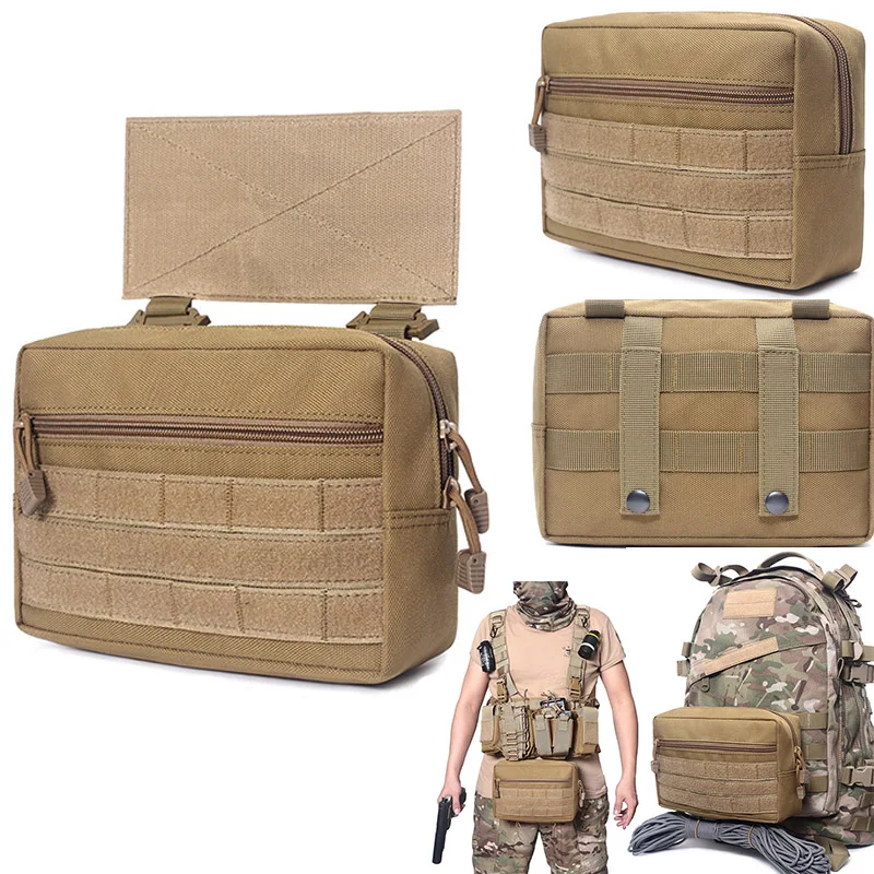 Tactical Vest Drop Pouch Molle EDC Dump Pouch Mini Abdominal Fanny Pack Magazine Pouch Plate Carrier Storage