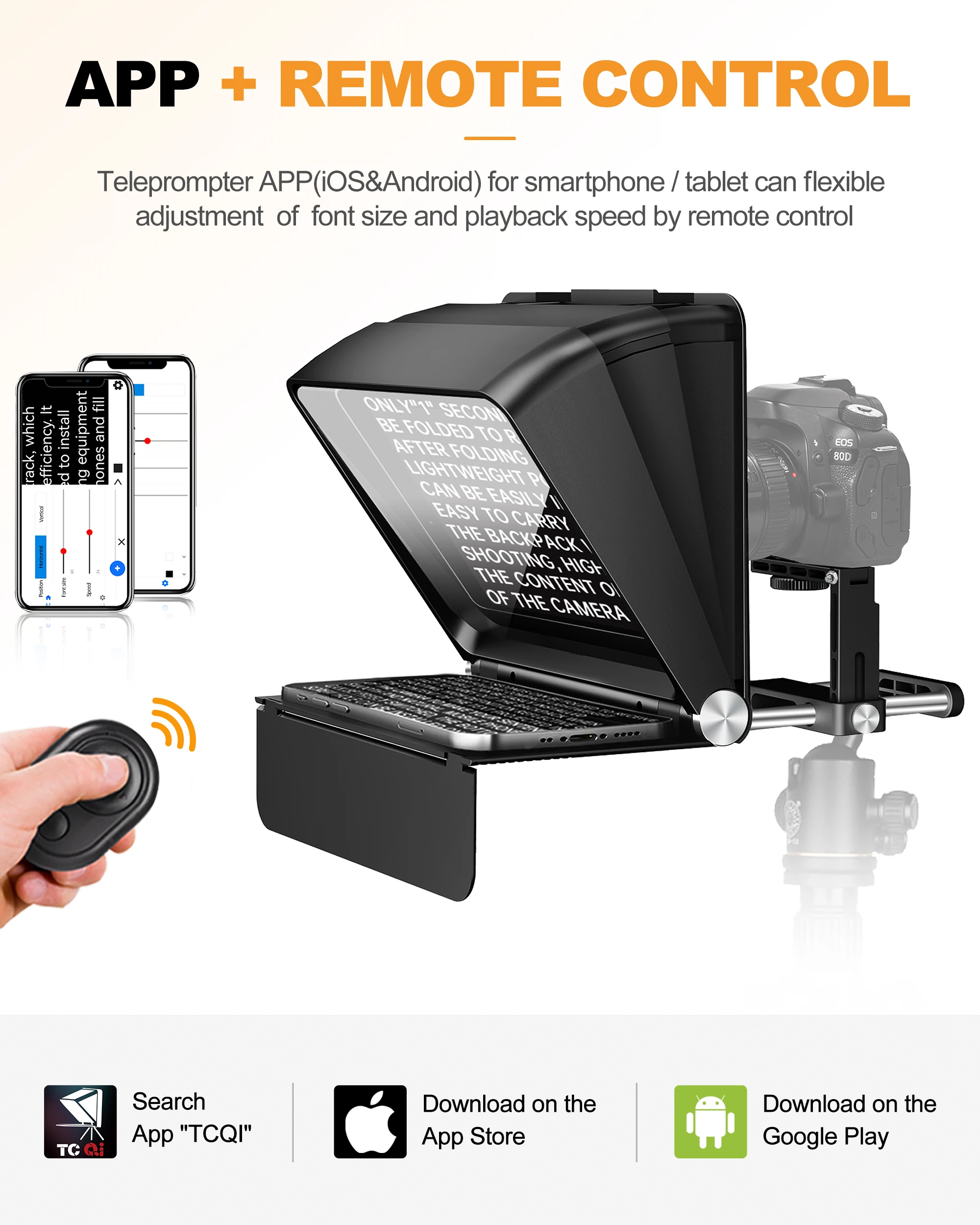 جهاز تلقيم محمول قابل للطي Lenspo ، قارئ تلقيم للهواتف ، كاميرات ، تسجيل DSLR ، TC7 II ، هاتف ، تابلت