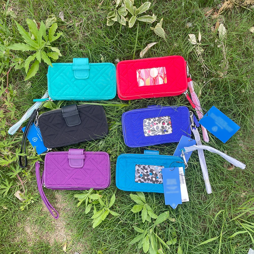 VbAmerican Rustic Cotton Flower Printing Wristlet Wallet, Folding Bag, Inforladies, Money Bag, Coin Hectare, Children, Girls, Women