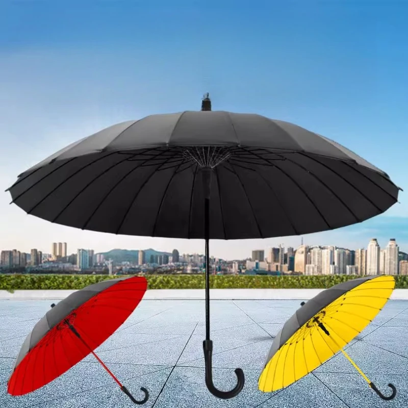 

‌Waterproof Golf Umbrella, Double Layer Downpour Canopy, Executive Men Long Shaft, UPF 50+ Sun Shelter