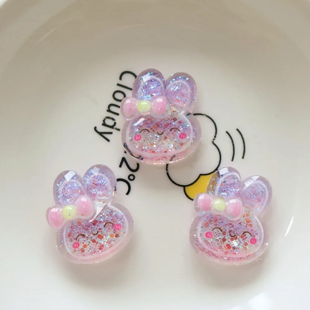 10pcs Mini Kawaii Cute Bear Bow Cherry Flat Back Cabochons Scrapbook Diy  Party Hairpin Accessories Home Decoration Craft