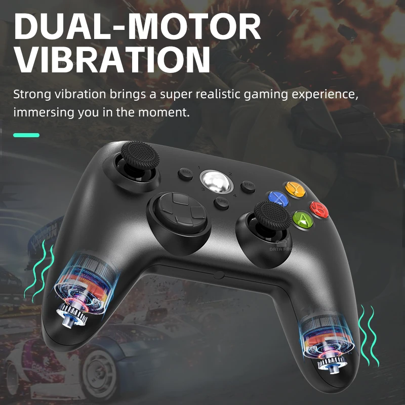 Wireless/Wired Controller For Xbox 360 Game Controller with Dual-Vibration Turbo Compatible with Xbox 360/360 Slim and PC Window