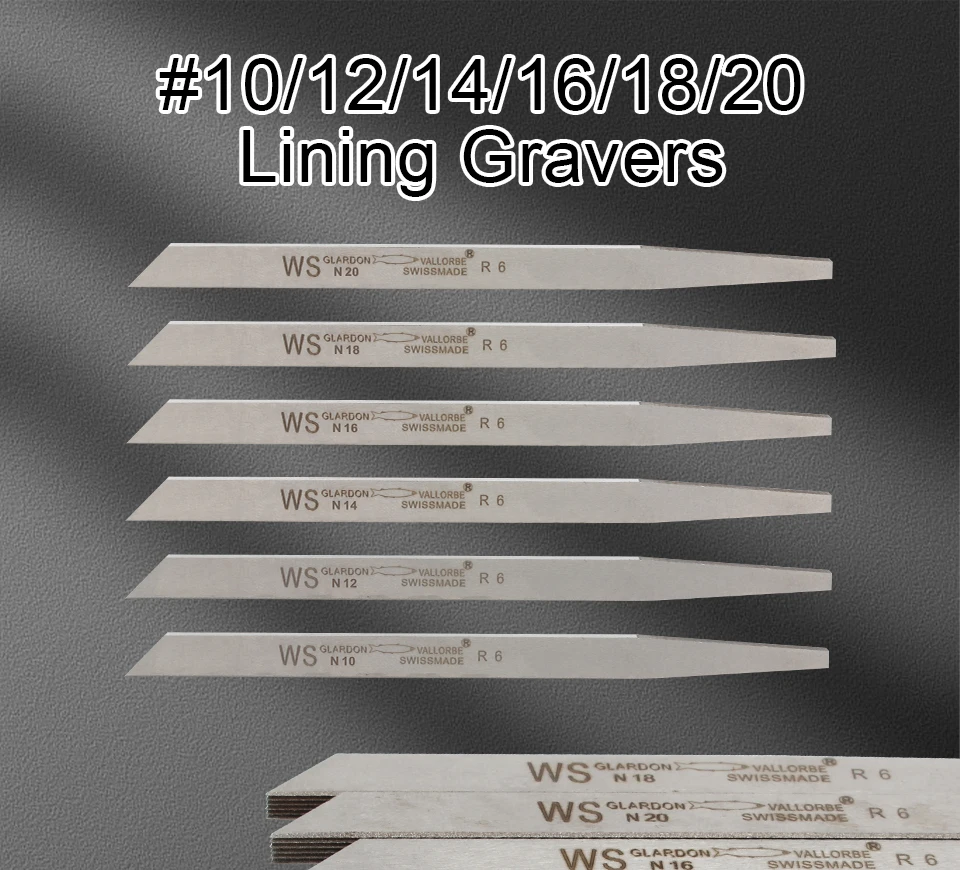 Professional Jewelry Engraving Graver Set Metal Carving Chisel Wire Hooking Tool for Gold Silver Goldsmith Shaping