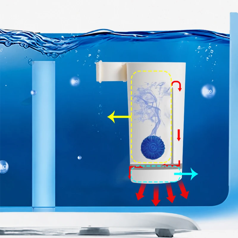 1/2PCS Toilet Solid Dispenser Tank Replacement Part | Toilet Cleaning Buffer, Modern Style, No Need for Electricity, Convenient
