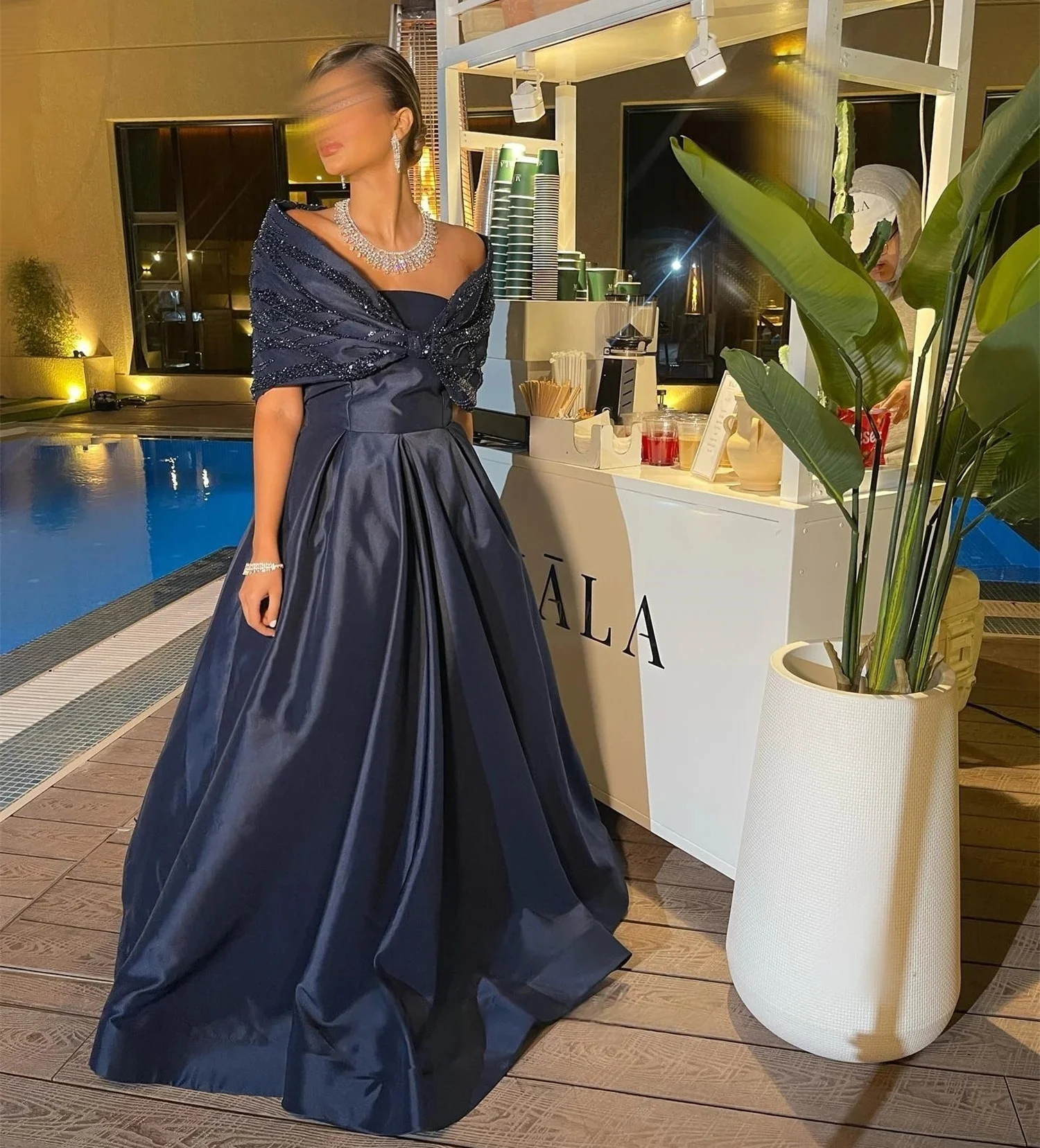 

Blue Formal Party Long Bespoke Occasion Gown Evening Dresses Prom Pastrol Unisex Jersey Retro Dubai Saudi Arabic Customized