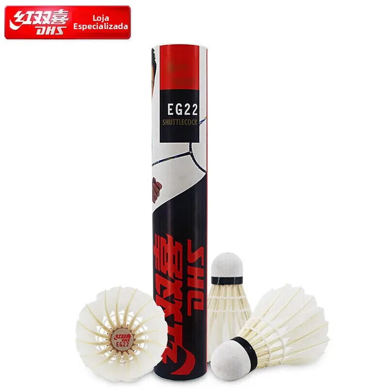 volant-de-badminton-red-double-happiness-en-plumes-naturelles-durable-pour-entrainement-interieur-exterieur-tete-en-liege-composite-milieu-a-haut-de-gamme