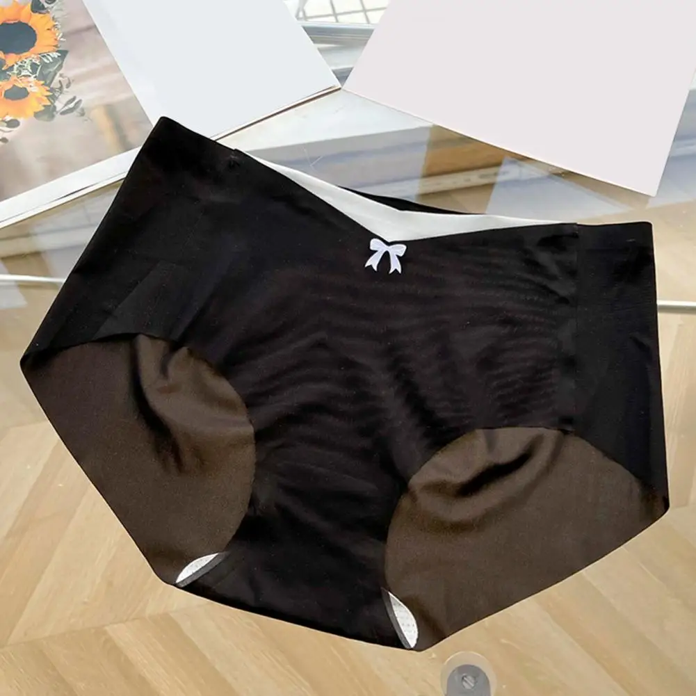 Ropa interior ultrafina para mujer, bragas de seda helada de Color sólido, calzoncillos sin costuras para mujer, bragas para niñas, lencería Sexy transpirable