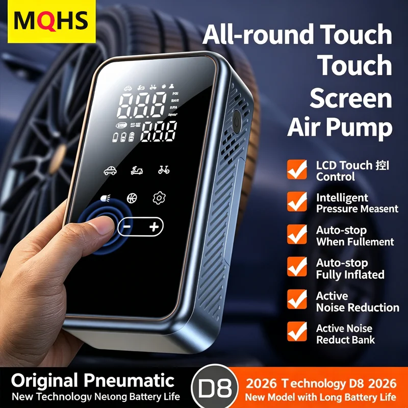 

Motorcycles Car Air Pump Wireless Portable Air Compressor LCD Touch Display Auto Cutoff Power Bank Bicycle Ball Tire Inflator