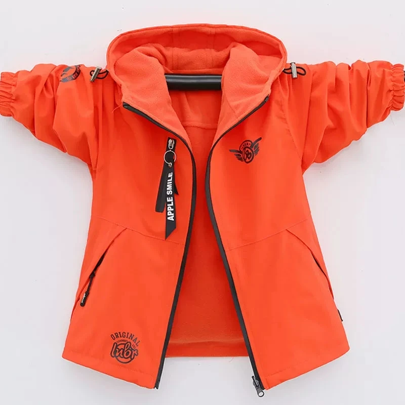 

Осенняя куртка для мальчиков-подростков, двусторонняя флисовая куртка для мальчиков, непромокаемая детская спортивная верхняя одежда для детей 5-16 лет, новая детская одежда