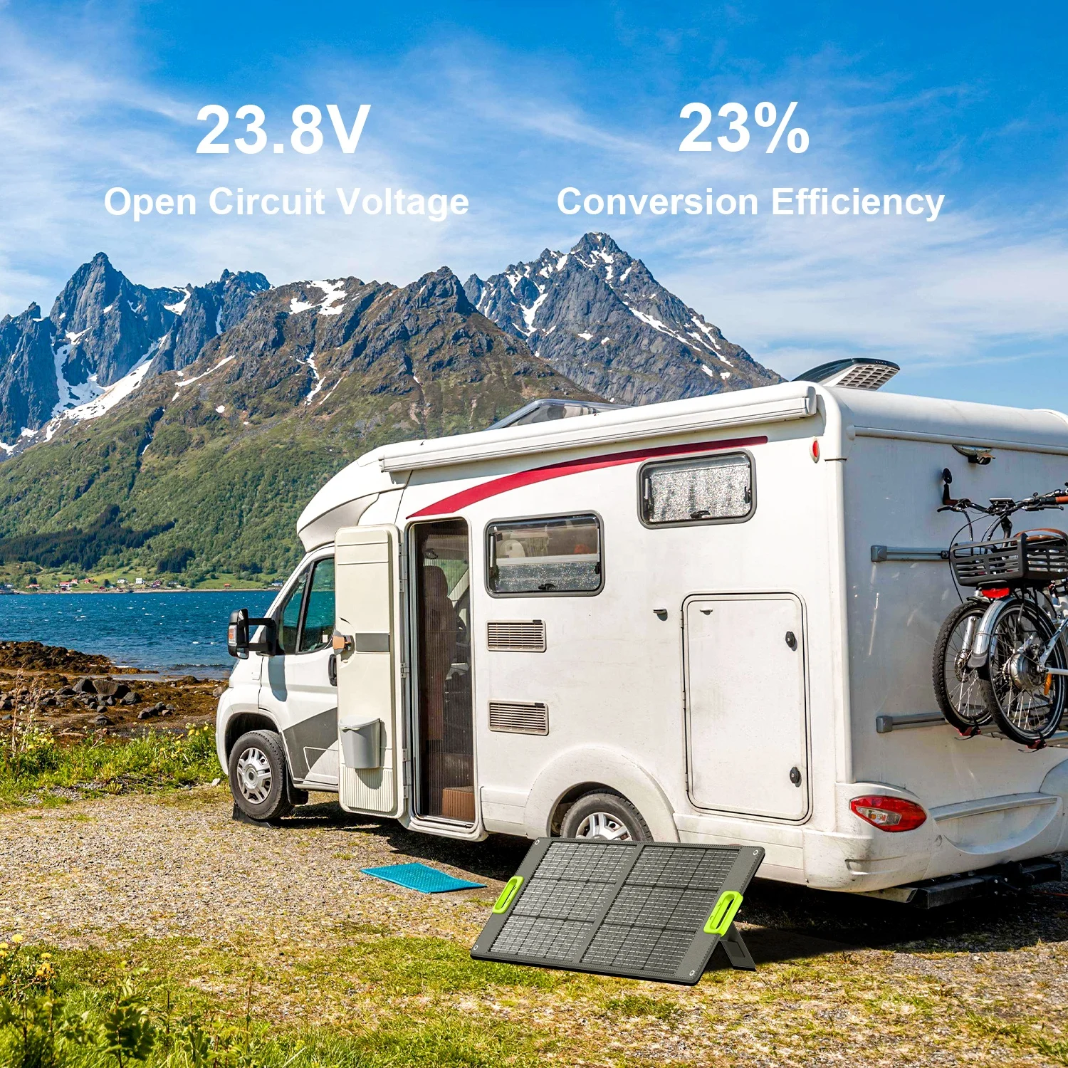 High Efficiency Portable Monocrystalline Usb Output ETFE 100W Foldable Solar Generator Panel for RV Phone Battery Charger