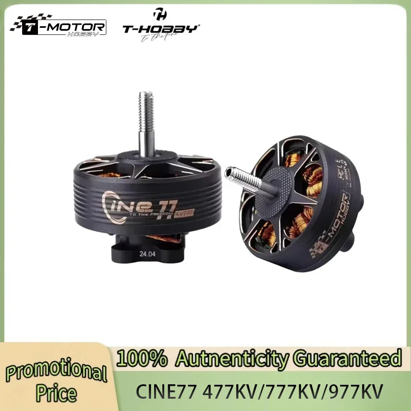

T-Motor T-Hobby Cine77 High Performance Brushless Motor 477KV 777KV 977KV for FPV Freestyle Drone DIY Parts