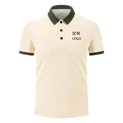 Embroidered Logo Corporate Culture Advertising Shirt Work Clothes Short-sleeved Printing High-end Polo Shirt Custom Work Clothes