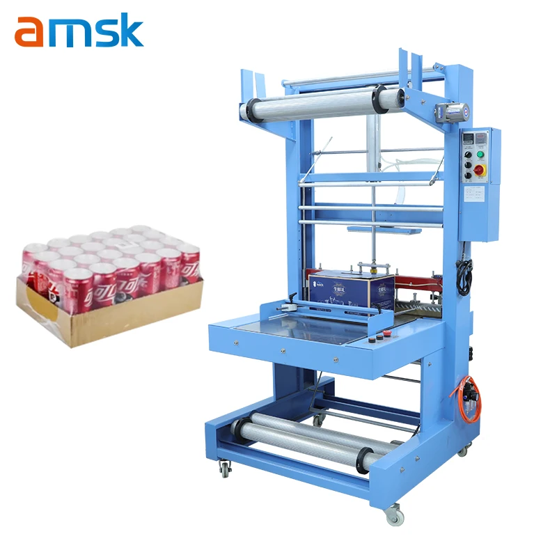 FL-6540 Push Semi-Auto Sleeve Mineral Water Bottle Glass Bottle Packing Machine Sleve Warping Shrinks Machine