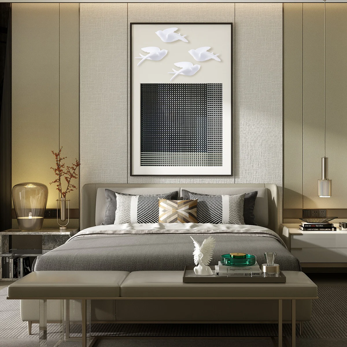 

2Pcs 3D Ceramic Bird Wall Art Smooth Lifelike Design for Indoor Outdoor Decoration Bedroom Living Room Office Garden Wall