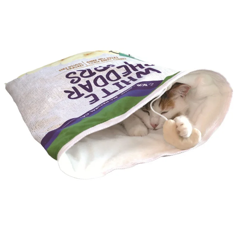 Cat Bed Autumn And Winter Removable Warm Cat Sleeping Bag Deep Sleep Pet Dog Bed House Cats Nest Cushion