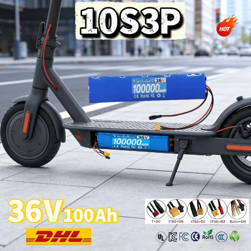 

Hot-Selling VIEDAKES 10S3P 36V100Ah 18650 Lithium Battery Pack for Xiaomi M365/M365Pro E-Scooter Extended Riding Range