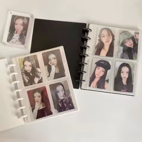 Kpop Photo Album Large Capacity Binder Photocard Holder 2/4/9 Grid Loose-Leaf Picture Photo Card Book Binding Machine 포토카드 바인더