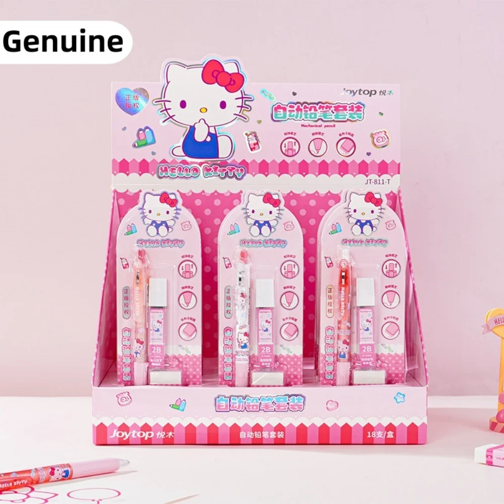

Оригинальный набор механических карандашей Sanrio Hello Kitty с рисунком Kt Cat, студенческие карандаши для письма и рисования, офисные оптовые канцелярские товары, подарок