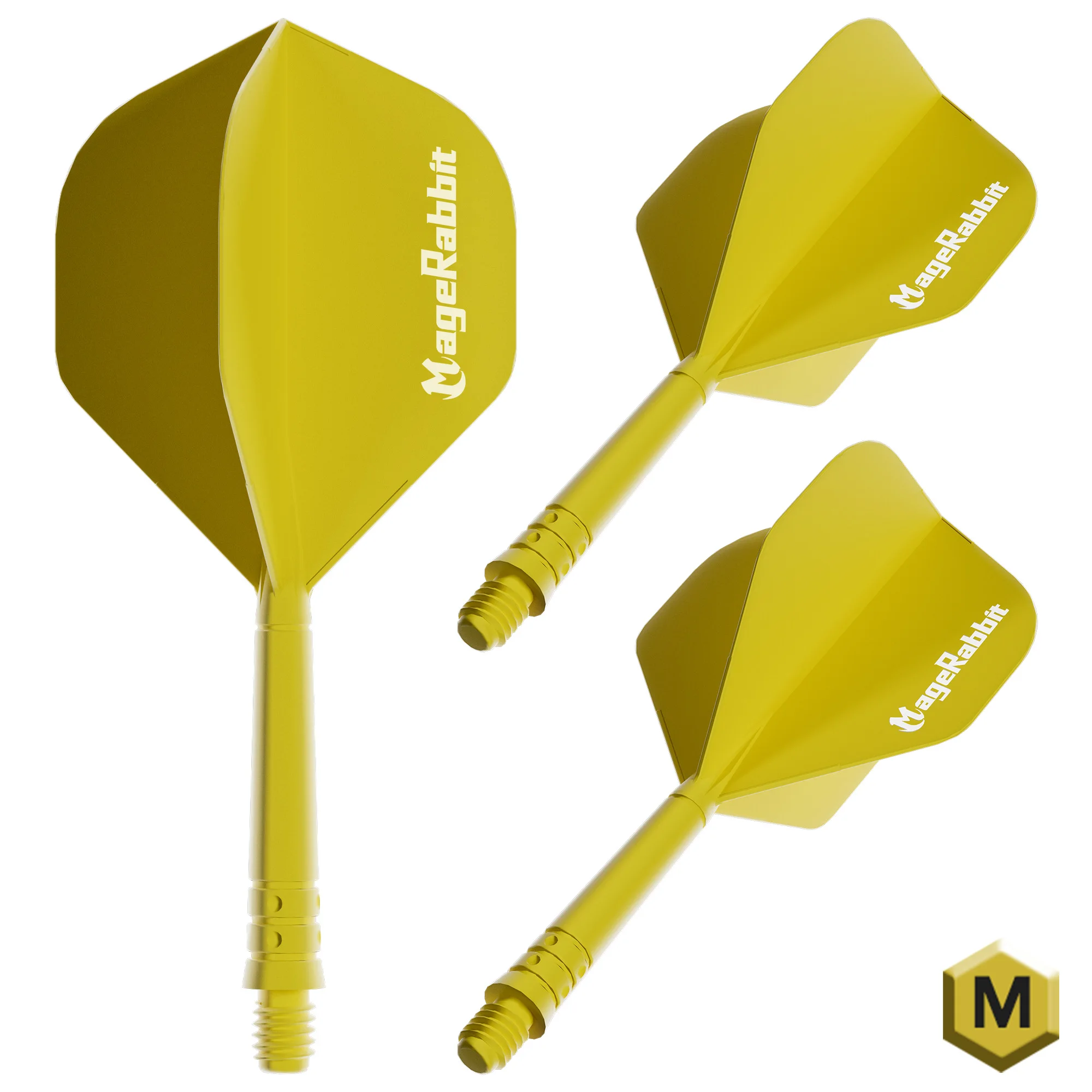 MageRabbit Dart Flights & Shafts 3 Stück Präzisionsgeformtes 2-in-1 Mehrfarbig für Darts Pro-Zubehör mit Stahl-/weicher Spitze – Detail 8