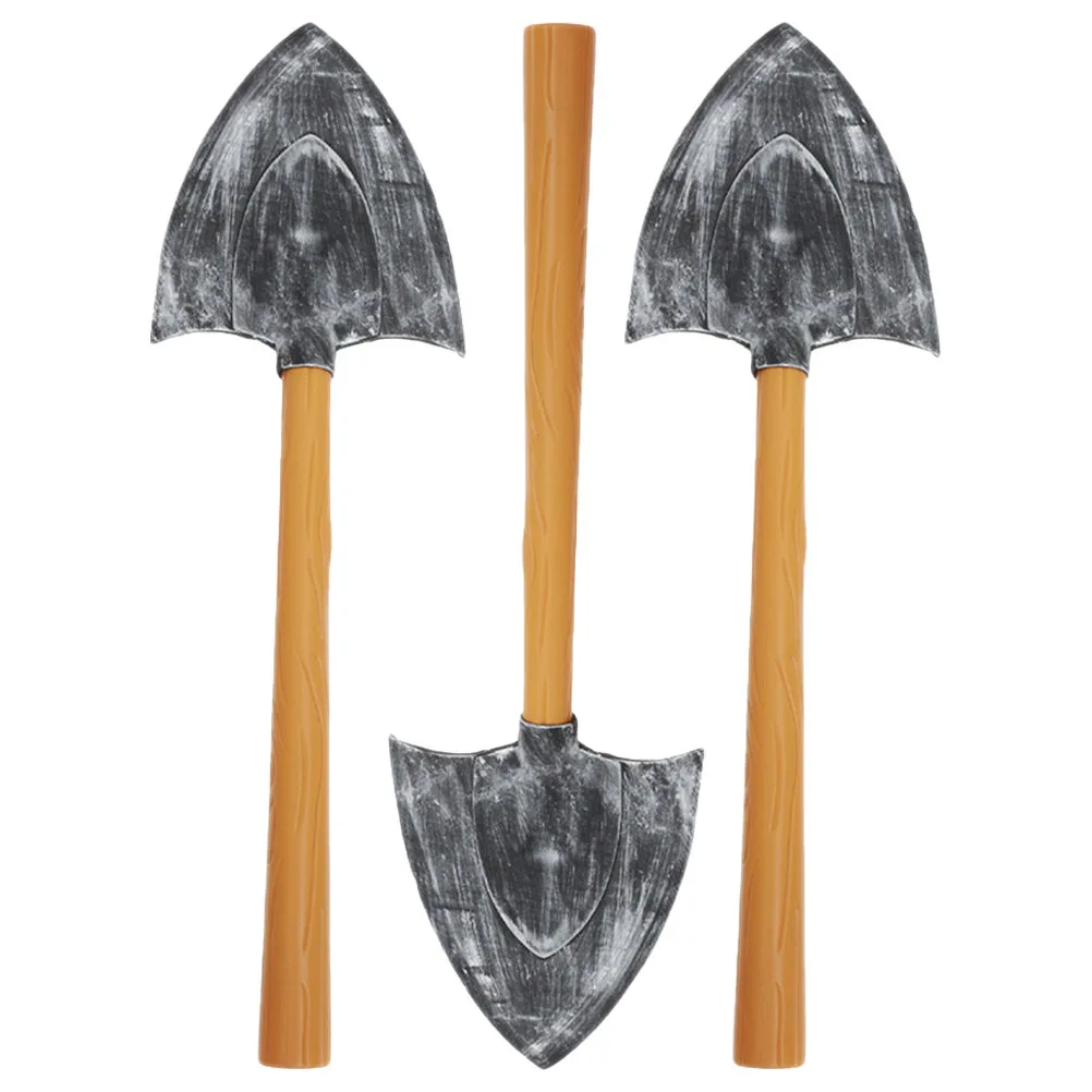 

3pcs Dwarf Shovel Prop Foam Pickaxe Spade Set For Halloween Party Stage Performance Gnome Costume Accessories Decorative Garden