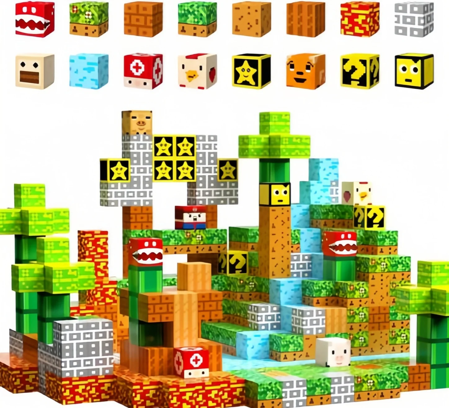 

Creative educational building blocks for boys and girls above 3 years old, STEM sensory building block birthday gift toy