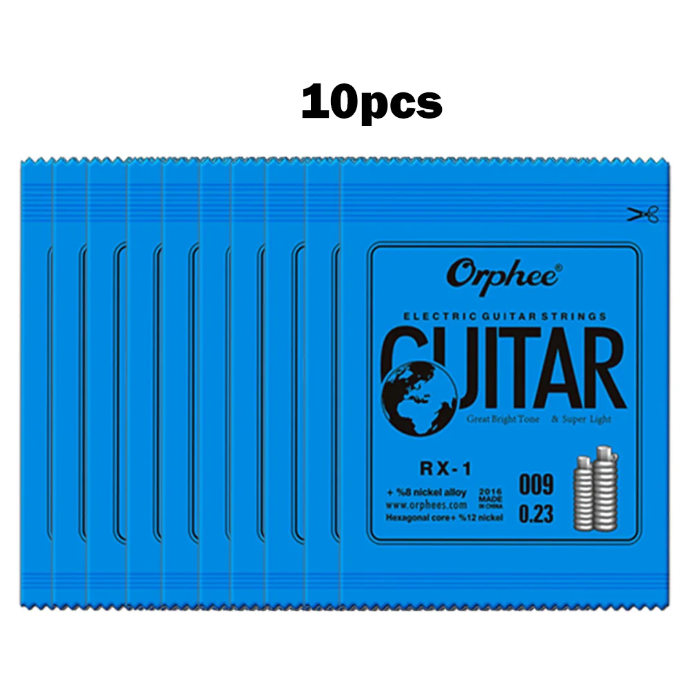 10PCS Orphee Einzelne Saiten Für Elektrische Gitarre 1st E-String (.009) Ersatz High-carbon Stahl String gitarre Teile – Detail 3