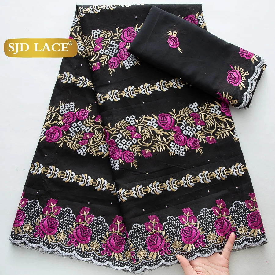 

SJD LACE Африканская хлопковая кружевная ткань 2025 Высокое качество Нигерийская швейцарская вуаль Хлопковая кружевная ткань для женщин Свадебные платья Шить 4495