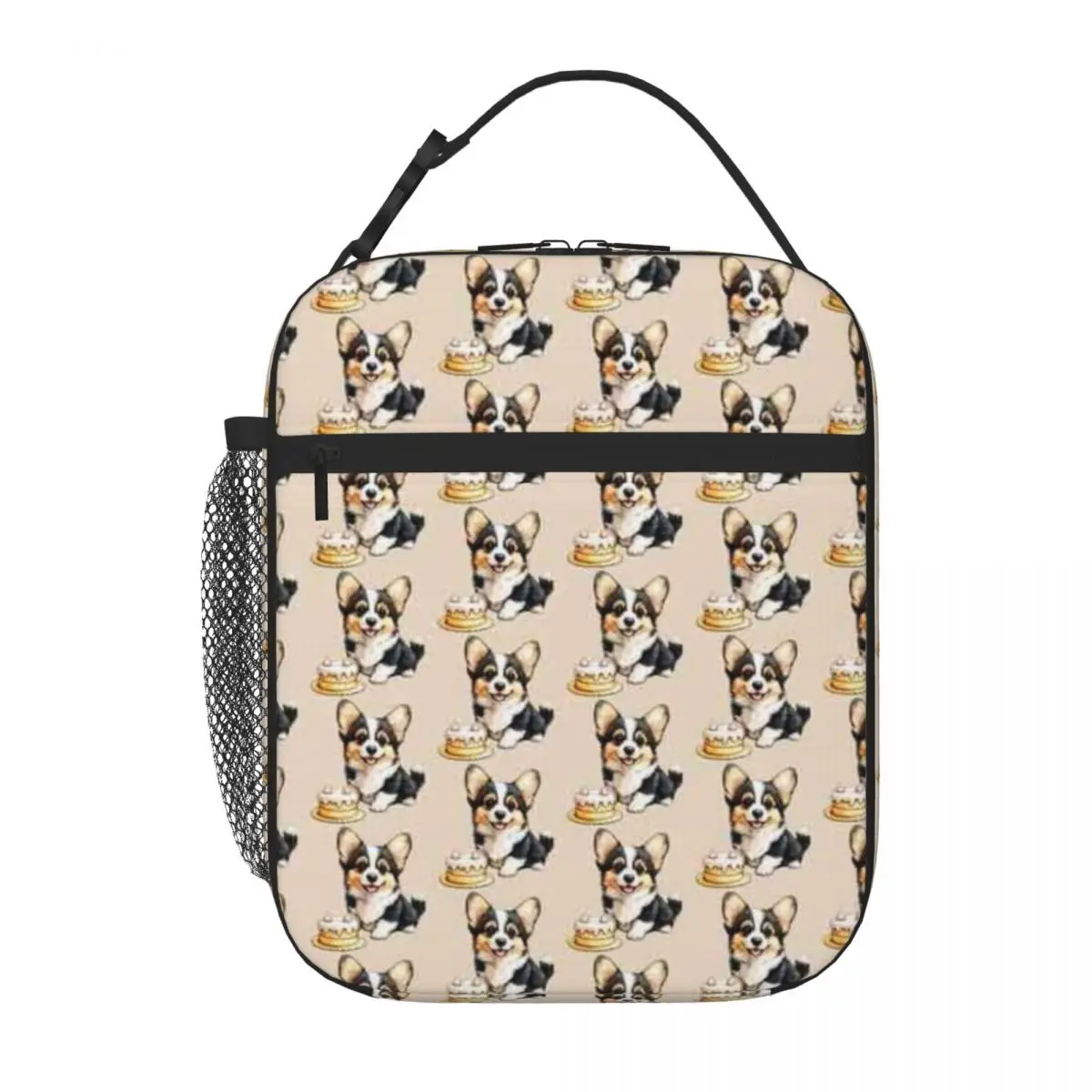 Bestselling Smiling Corgi With Cake Handheld Snack Bag Mini Travel Thermal Tote
