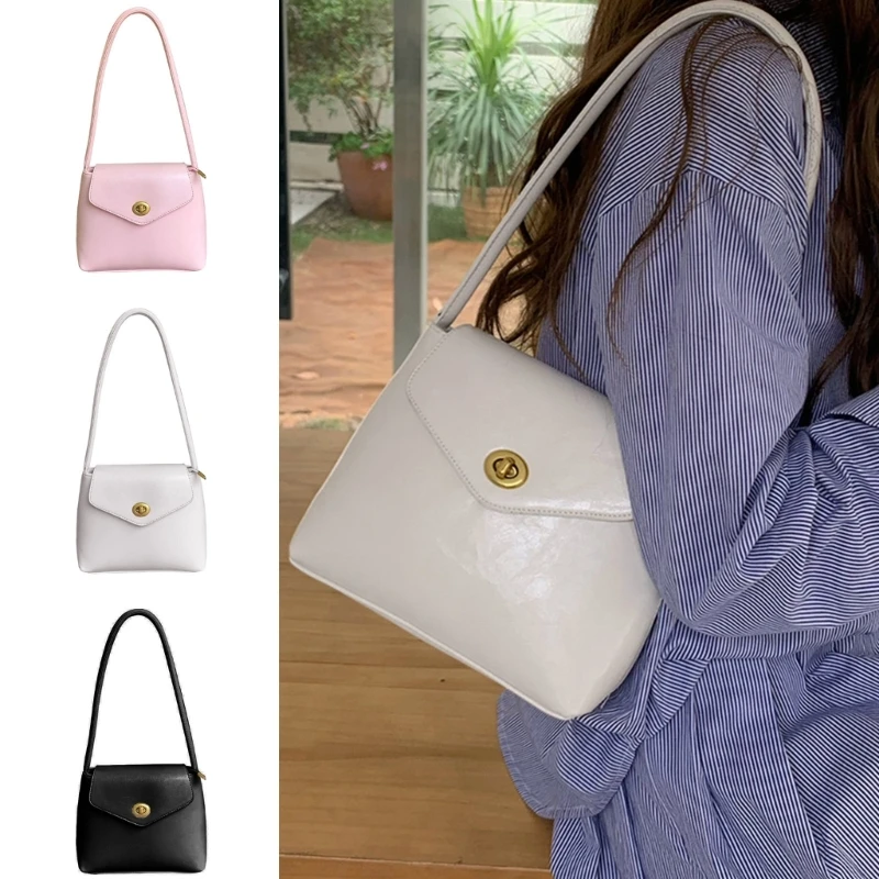 

Fashion Women Small Square Shoulder Bag Soft PU Leather Solid Bucket Bag Female All-match Casual Daily Korean Style Handbag