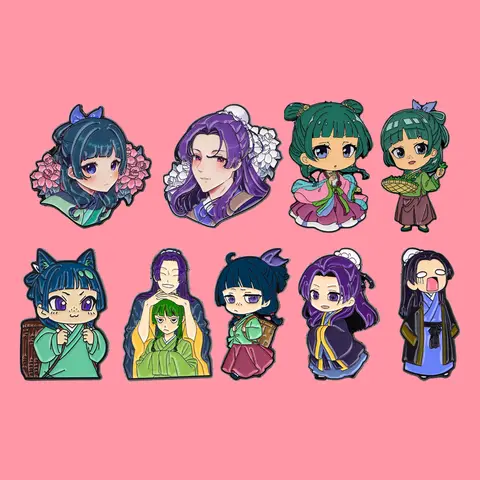 Niedliche Cartoon-Mädchen-Emaille-Anstecknadeln, japanische Anime-Brosche, Anstecknadel, Abzeichen auf Rucksack, Kleidung, Accessoires, Modeschmuck, Kindergeschenke