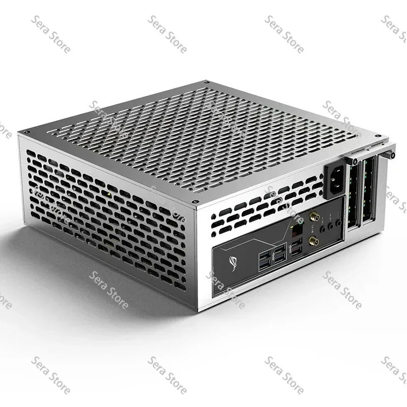 A24-V5 5L Mini ITX PC Chassis Small Form Factor Desktop Case Dual GPU Slot With 1U Single Output Power Supply Dual GPU Slot