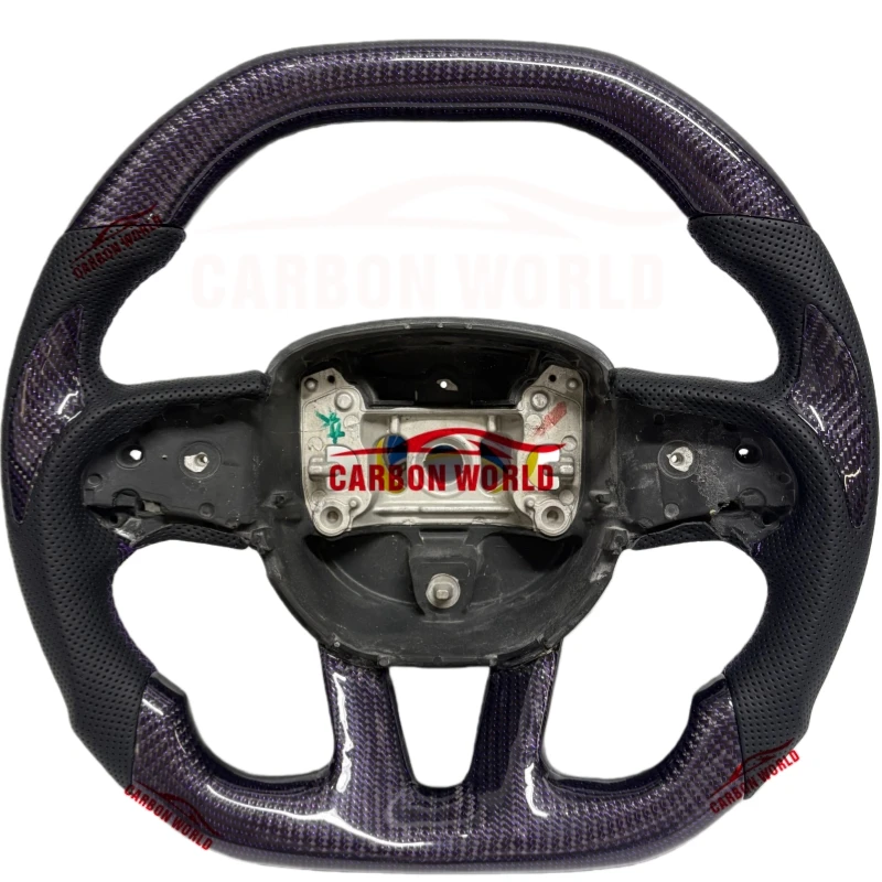 

For 2015-2020 Dodge Charger SXT/GT/RT/Charger/Challenger/Jeep SRT Track Models Carbon Fiber Sports Steering Wheel