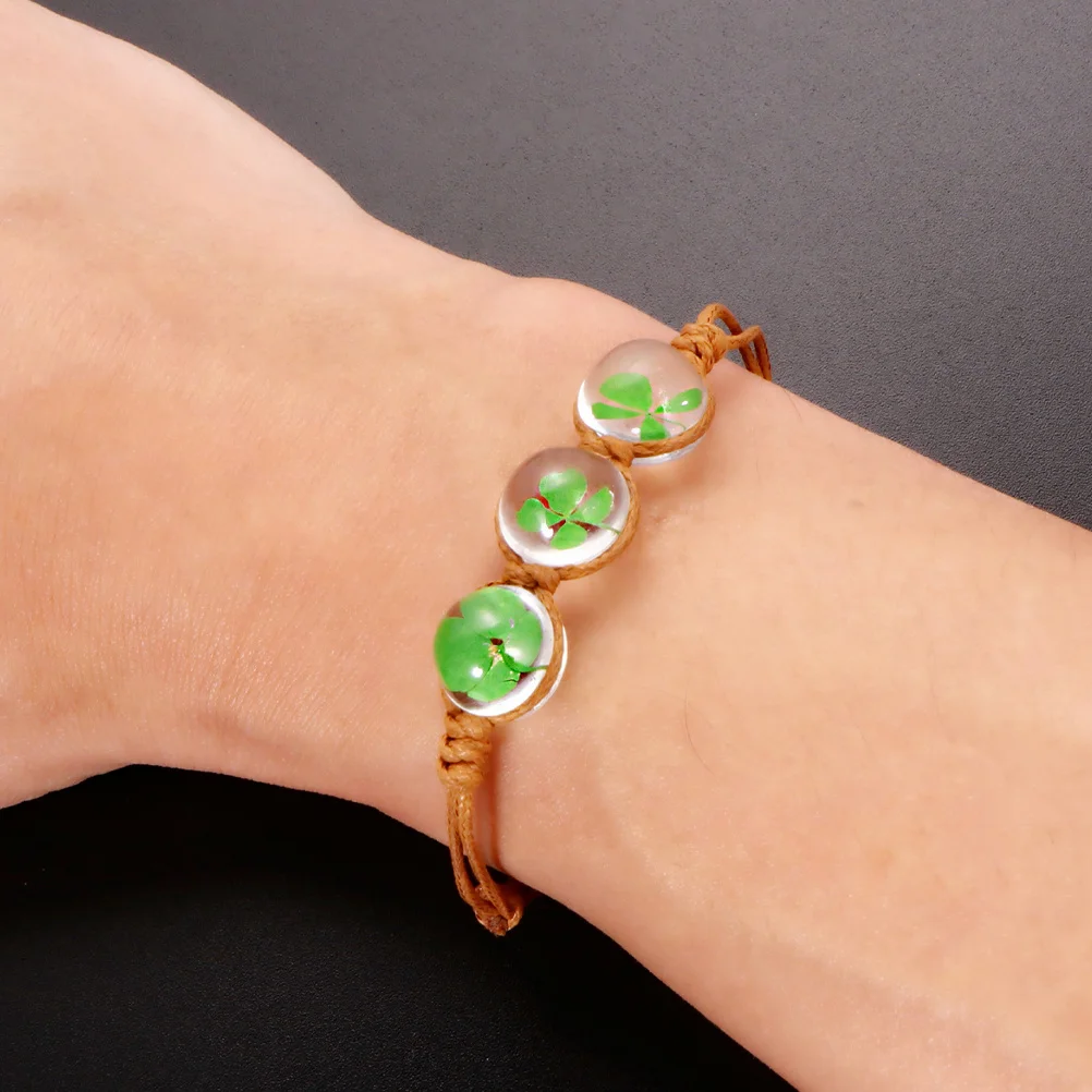 

4Pcs Classic Crystal Bead Specimen Bracelets Adjustable Handmade Jewelry for Birthday Christmas New Year Gifts