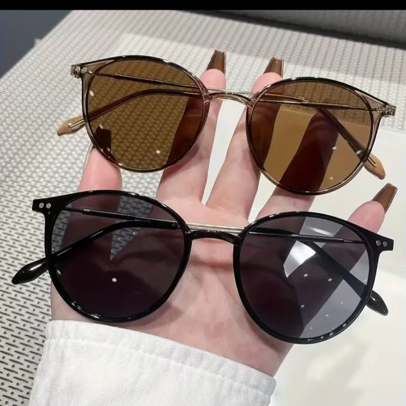 جديد خمر النظارات الشمسية المستديرة النساء الرجعية الفاخرة مصمم نظارات شمسية المرأة المعادن Oculos دي سول UV400 ظلال النظارات