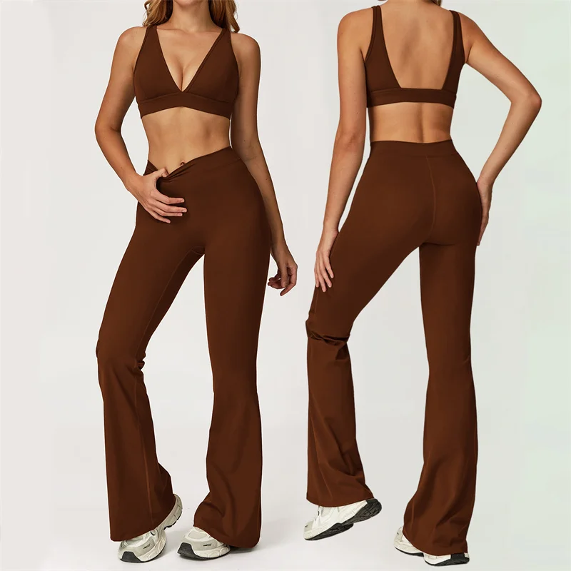 

TRY TO BN Спортивные комплекты, женский спортивный костюм, спортивный бюстгальтер с глубоким V-образным вырезом, леггинсы для фитнеса, костюмы из двух предметов, спортивная одежда, одежда для бега, йоги