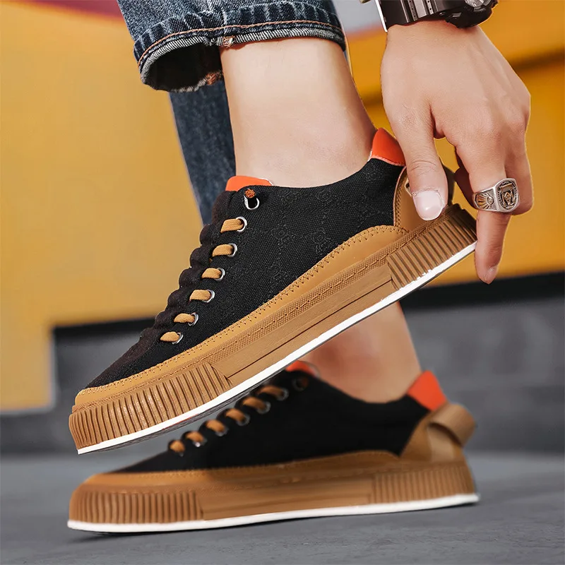 Men Casual Sneakers Vulcanized Flat Shoes Personalized Designed Skateboarding Tennis Sneakers Slip-on Walking Sports Shoes 39-44