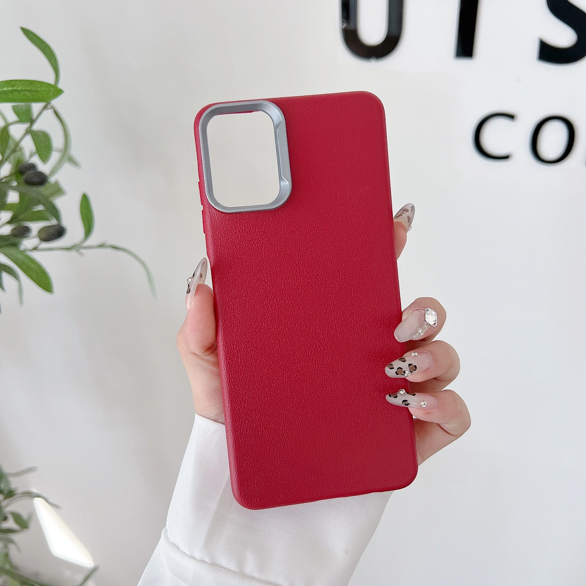 Für Galaxy S26 Leder-Muster Handyhülle, Einfarbige Rutschfeste A17, A36 TPU Handy-Schutzhülle – Detail 4