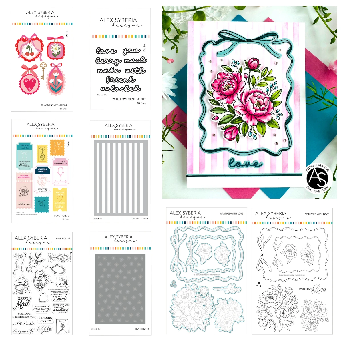 

Tiny Flowers Wrapped with Love Metal Cutting Dies DIY Molds Scrapbooking Paper Making Cuts Crafts Template Handmade Card