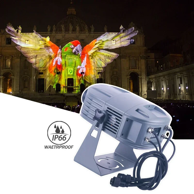 200W waterdichte projectorlogo Aangepaste led-reclamelicht Gebouw Gobo-projector Buitenreclamelichten