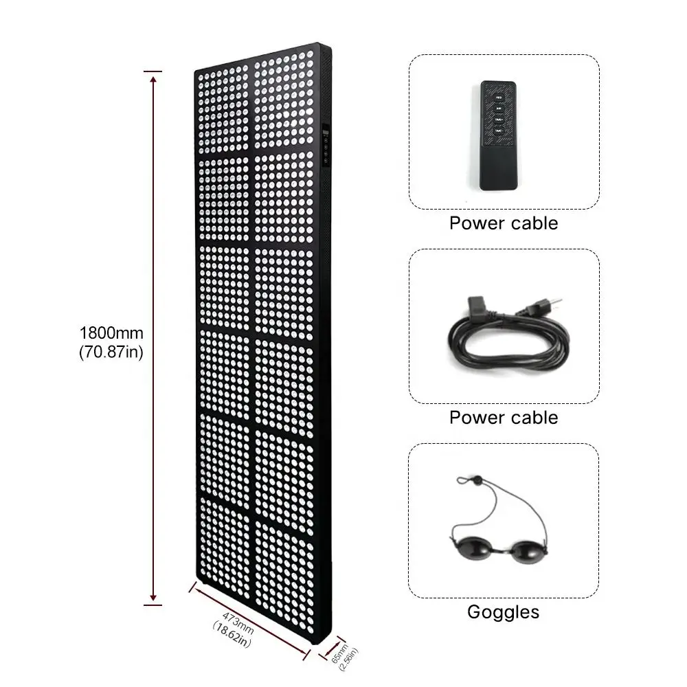 High Power 4800W Red Light Therapy Panel Big Size Full Body 660 850nm Near Infrared Led Light Therapy for Skin Care