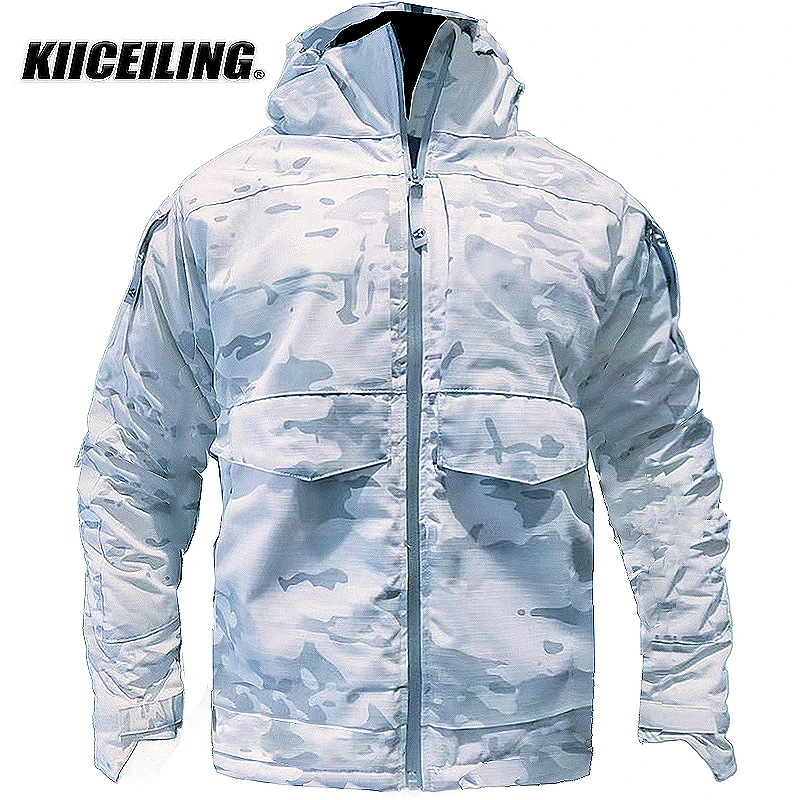 KIICEILING M65 Winter Warm Waterproof Jacket Windbreakers Tactical Hunting Camping Hiking Down Jackets For Men Parkas Coat