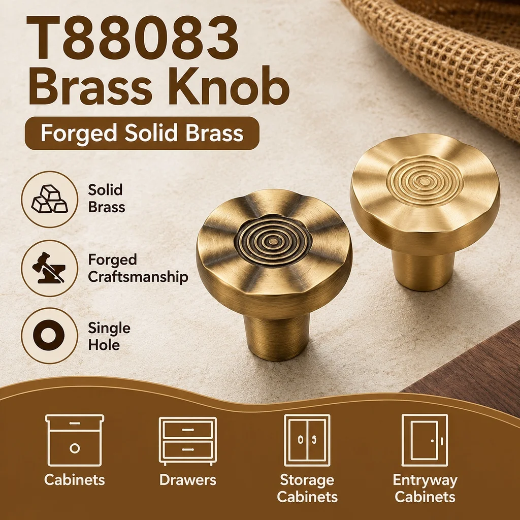YUJI Vintage Tiki Forging Cabinet Brass Modern None 64mm Cabinet Pulls Vanity T88083 Discount