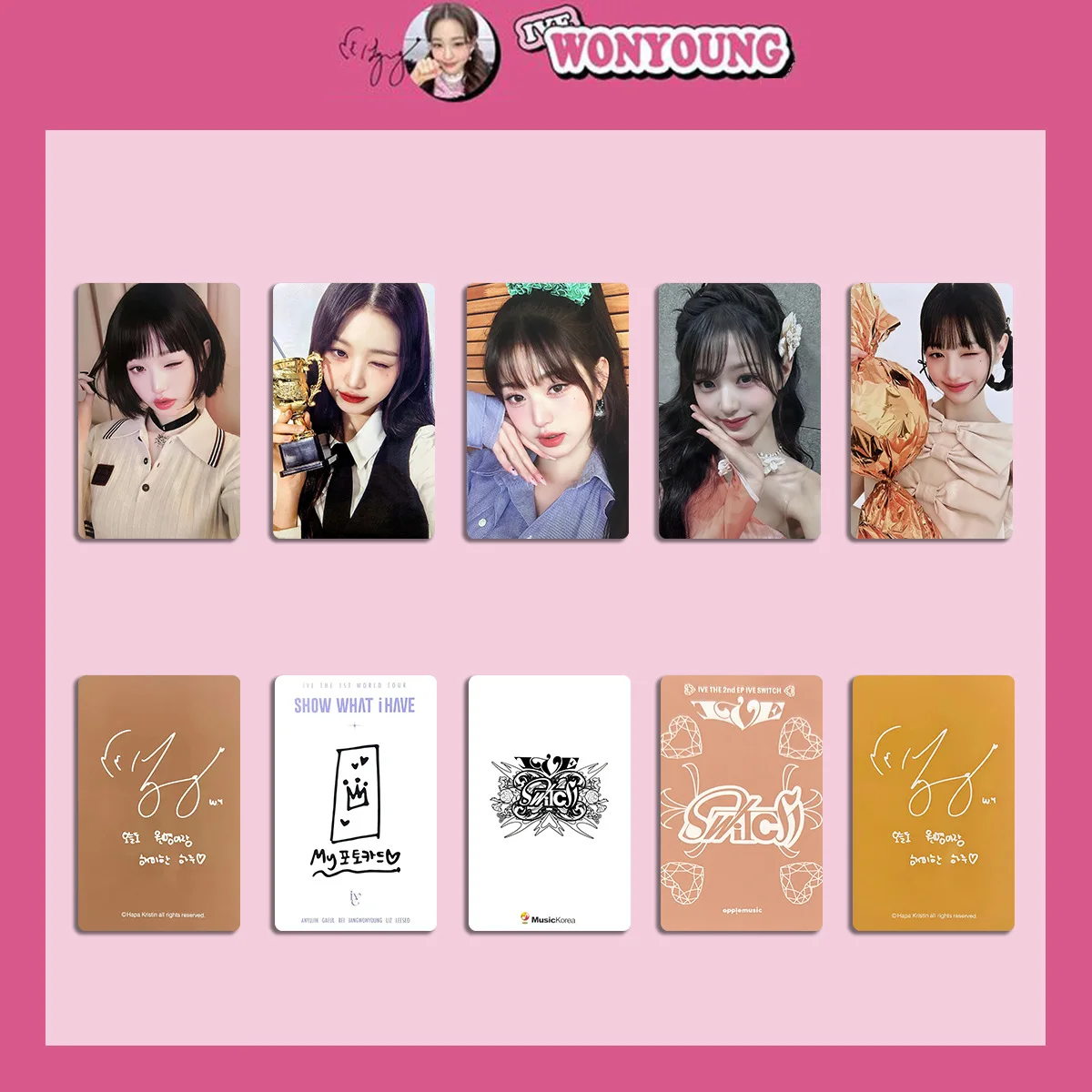 Kpop IVE New Album ALIVE Special Card LOMO Card Photocard Wonyoung Postcard Gift Fans Collection Gift