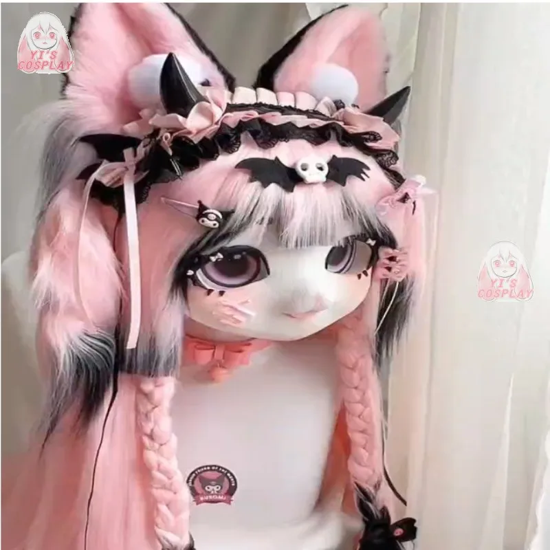 Yis cosplay Custom Furry head Kigurumi Head Cosplay Kemono Fursuit Handmade Headsets Beast Customized Fursuit Kemono Head